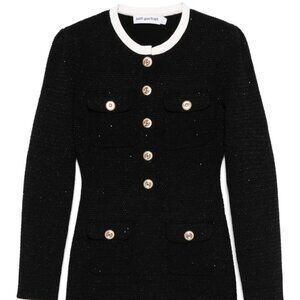 Self-Portrait Black and Cream Top